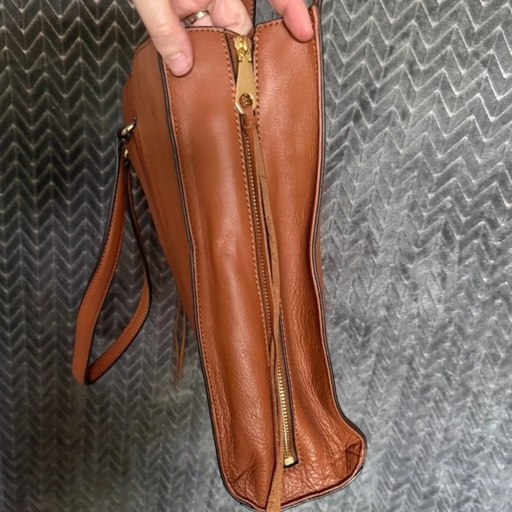 Rebecca Minkoff Always on Side Zip Regan Tote in Almond Brown NWT